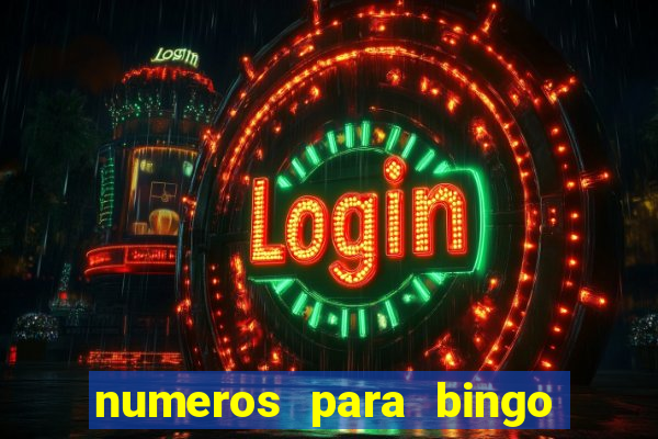 numeros para bingo de 1 a 90